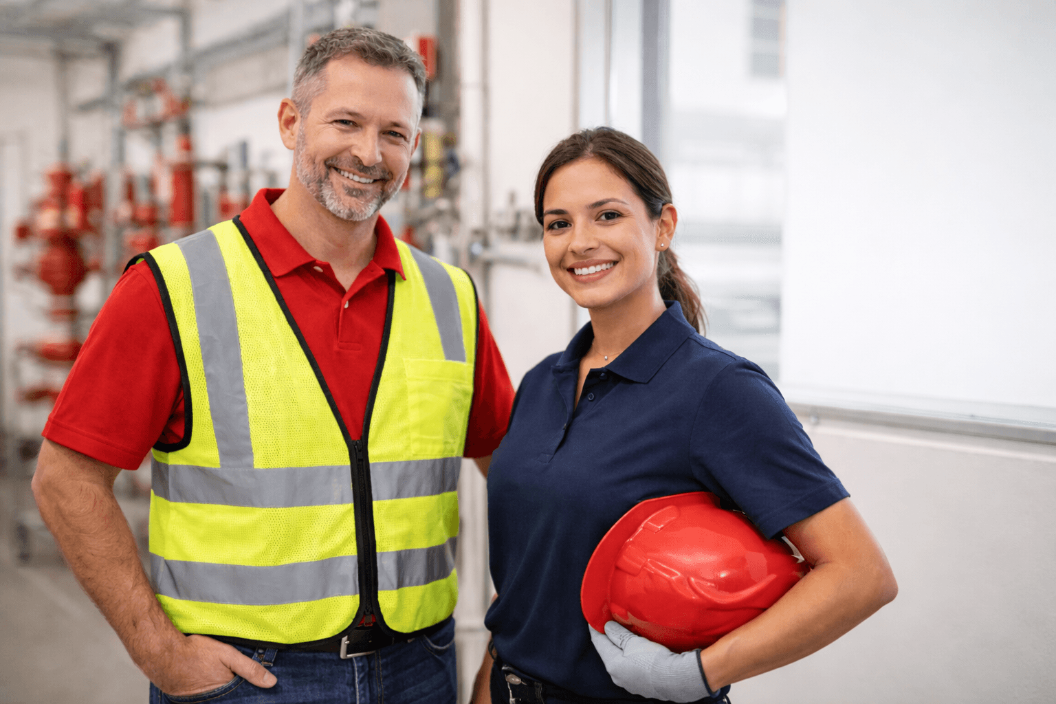 Twin Fire Protection team working on site